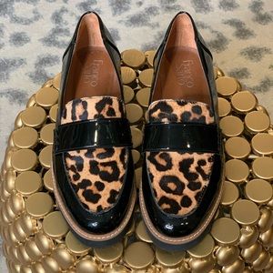 FRANCO SARTO Loafer Patent Leather w/Leopard Trim